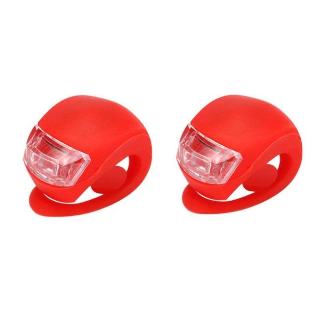 Mini Silicone Bicycle Front Rear Light Set 3 Modes Waterproof Mountain Road Bike Cycling Headlight Tail Warning Lamp Front And Rear Silicone LED Bike Headlight And Taillight Waterproof And Safety Road Mountain Bike Lights