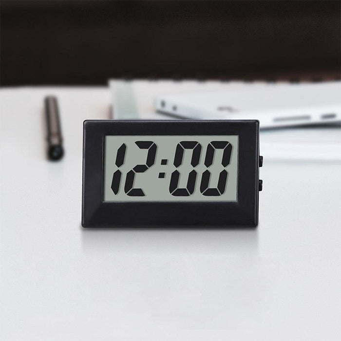 Mini Small Car Desk Digital Clock Watch Car Dashboard Digital Clock Vehicle Adhesive Clock with Jumbo LCD Time & Day Display Mini Automotive Stick On Watch for Car T Gauges Mini Digital LCD Screen Travel Electronic Clock For Home Office Desktop Clocks