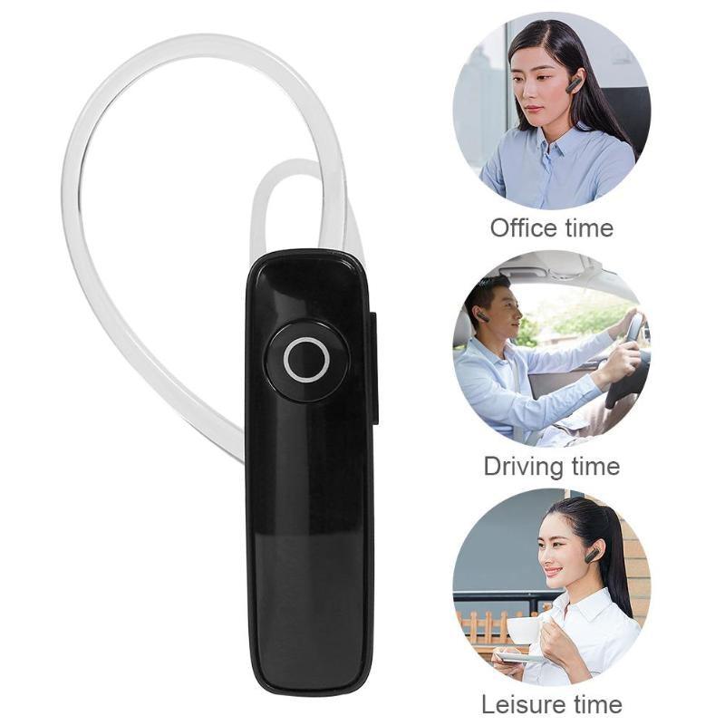 Mini Wireless Bluetooth Black Earphone Driving Handsfree Call Business Headset Improved Comfort Bluetooth Easy Pairing Headphone With Mic Long Distance Connection Earphone For All Smart Phones