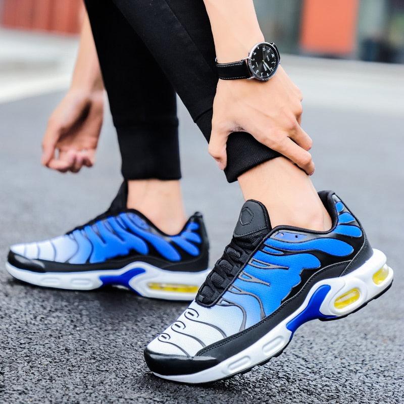 Modern Air Cushion Mesh Breathable Sneakers Running Mens Womens Training Sneakers Black Platform Shoes Jogging Walking Couples Gym Sport Sneakers