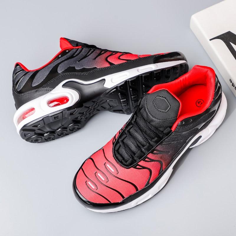 Modern Air Cushion Mesh Breathable Sneakers Running Mens Womens Training Sneakers Black Platform Shoes Jogging Walking Couples Gym Sport Sneakers