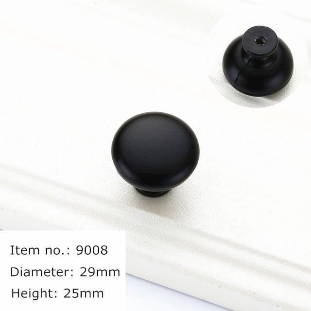 Modern Cabinet Handles Solid Aluminum Alloy Door Knobs And Handles Kitchen Cupboard Pulls Drawer Knobs Furniture Handle Hardware Black Cabinet Cupboard Drawer Door Handle Drawer Dresser Pulls for Furniture Kitchen Cabinet Cupboard Hardware