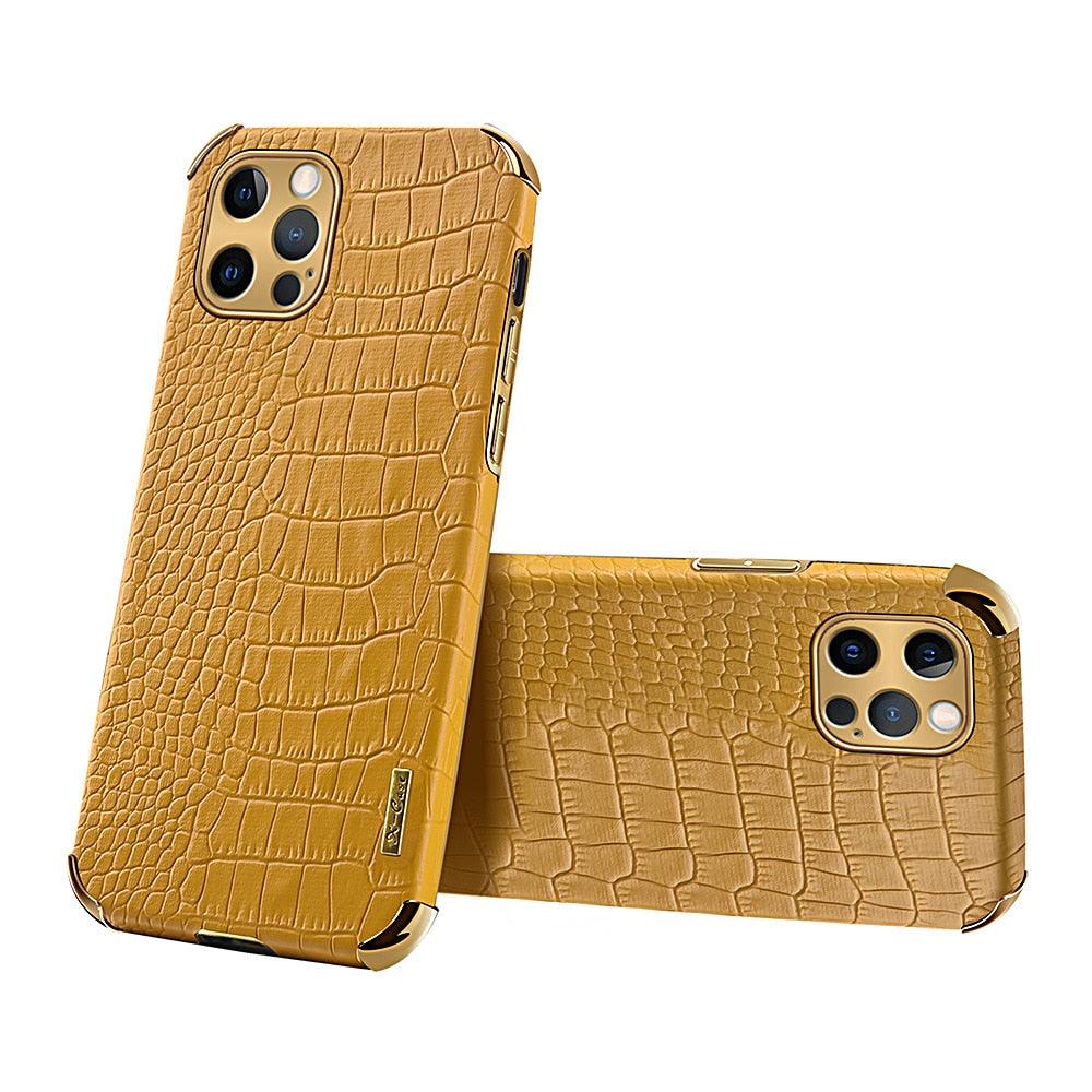 Modern Green Leather Case for iPhone 14 Pro Max Mini 13 11 Pro Max X XR XS Max 13 Mini Cases Luxury PU Leather Covers Luxury Cover Gold Edge  for Women Girls Slim Leather Elegant Iphone Protective Cover