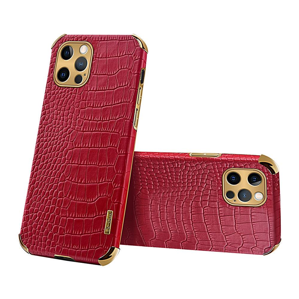 Modern Green Leather Case for iPhone 14 Pro Max Mini 13 11 Pro Max X XR XS Max 13 Mini Cases Luxury PU Leather Covers Luxury Cover Gold Edge  for Women Girls Slim Leather Elegant Iphone Protective Cover