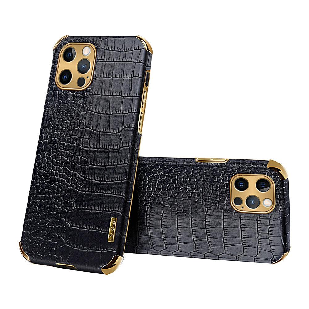 Modern Green Leather Case for iPhone 14 Pro Max Mini 13 11 Pro Max X XR XS Max 13 Mini Cases Luxury PU Leather Covers Luxury Cover Gold Edge  for Women Girls Slim Leather Elegant Iphone Protective Cover