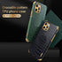 Modern Green Leather Case for iPhone 14 Pro Max Mini 13 11 Pro Max X XR XS Max 13 Mini Cases Luxury PU Leather Covers Luxury Cover Gold Edge  for Women Girls Slim Leather Elegant Iphone Protective Cover