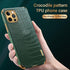 Modern Green Leather Case for iPhone 14 Pro Max Mini 13 11 Pro Max X XR XS Max 13 Mini Cases Luxury PU Leather Covers Luxury Cover Gold Edge  for Women Girls Slim Leather Elegant Iphone Protective Cover