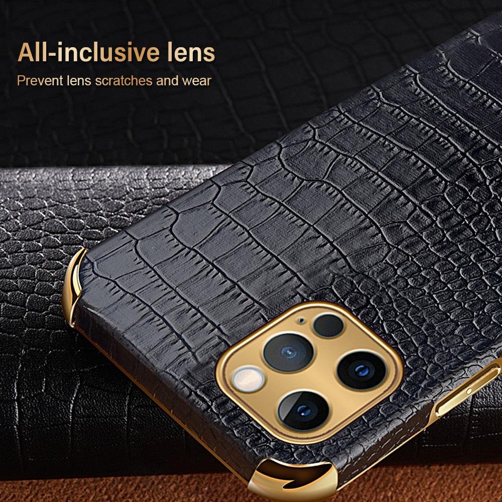 Modern Green Leather Case for iPhone 14 Pro Max Mini 13 11 Pro Max X XR XS Max 13 Mini Cases Luxury PU Leather Covers Luxury Cover Gold Edge  for Women Girls Slim Leather Elegant Iphone Protective Cover