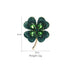 Modern Green Women Brooch Red Four Leaf Clover Crystal Rhinestones Brooches Women Luxury Brooch Pin Leaf Brooch Elegant Party Jewelry For Your Wife