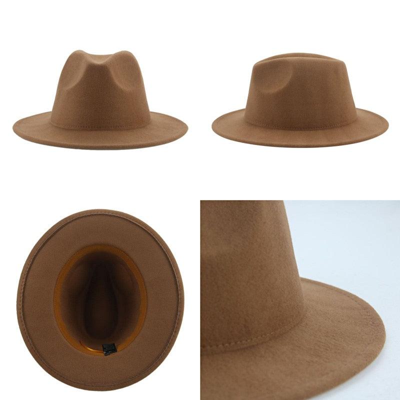 Modern Hats For Women Fedoras Winter Women Hats Simple Classic Hat Wedding Lady Retro Wide Brim Floppy Hat Men Fedora Hat Fashionable Classic Wide Brim Hat For Summer Dress Hats