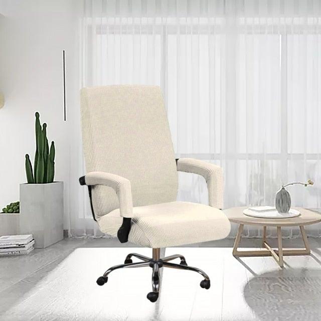 Modern Office Chair Covers Stretch Washable Computer Chair Slipcovers for Universal Rotating Chair  Spandex Anti dirty Computer Chair Cover Elastic Polyester Office Chair Cover Easy Washable Removable With Armrest Cover