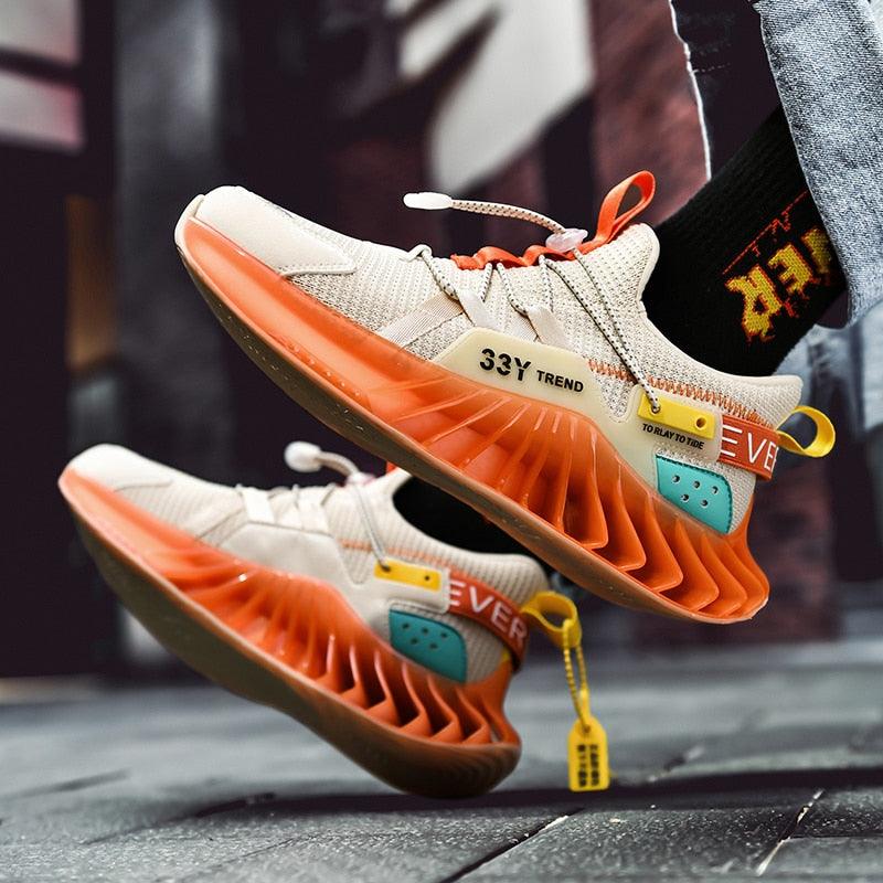 Modern Running Shoes Men Trendy Sneakers Sports Non-Slip High Quality Running Shoes Blade Sneakers Casual Athletic Walking Tennis Shoes Fashion Sneakers For Men