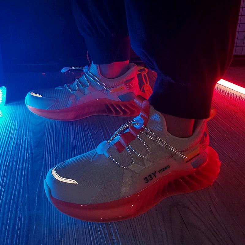 Modern Running Shoes Men Trendy Sneakers Sports Non-Slip High Quality Running Shoes Blade Sneakers Casual Athletic Walking Tennis Shoes Fashion Sneakers For Men