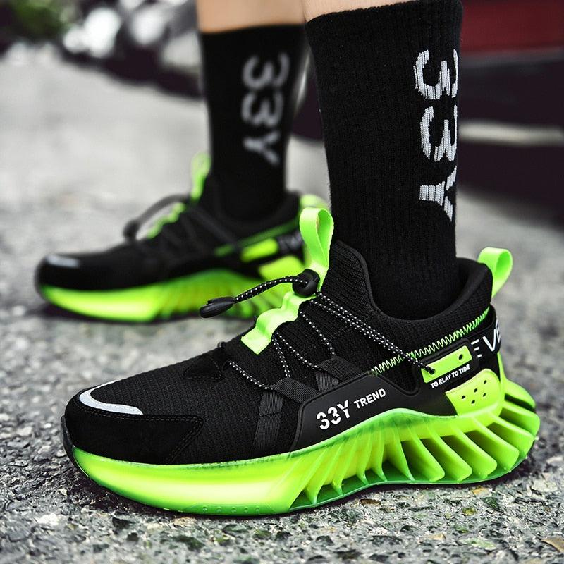 Modern Running Shoes Men Trendy Sneakers Sports Non-Slip High Quality Running Shoes Blade Sneakers Casual Athletic Walking Tennis Shoes Fashion Sneakers For Men