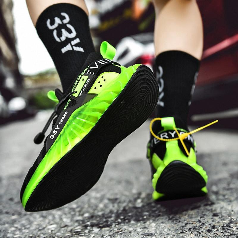 Modern Running Shoes Men Trendy Sneakers Sports Non-Slip High Quality Running Shoes Blade Sneakers Casual Athletic Walking Tennis Shoes Fashion Sneakers For Men