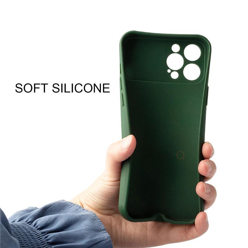 Modern Slide Camera Protector Phone Case On For Iphone 13 Pro 11 12 13pro Max Mini Iphone13 12pro Silicone Silicone Shockproof Phone Case Drop Protection  Back Cover For Smartphone