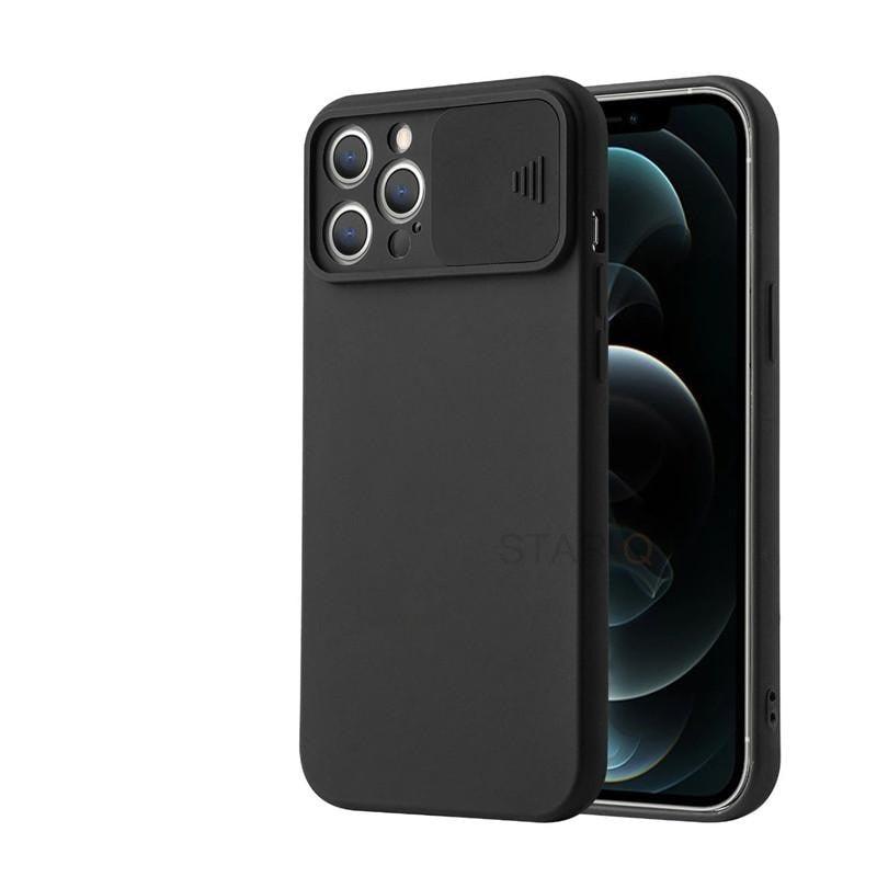 Modern Slide Camera Protector Phone Case On For Iphone 13 Pro 11 12 13pro Max Mini Iphone13 12pro Silicone Silicone Shockproof Phone Case Drop Protection  Back Cover For Smartphone