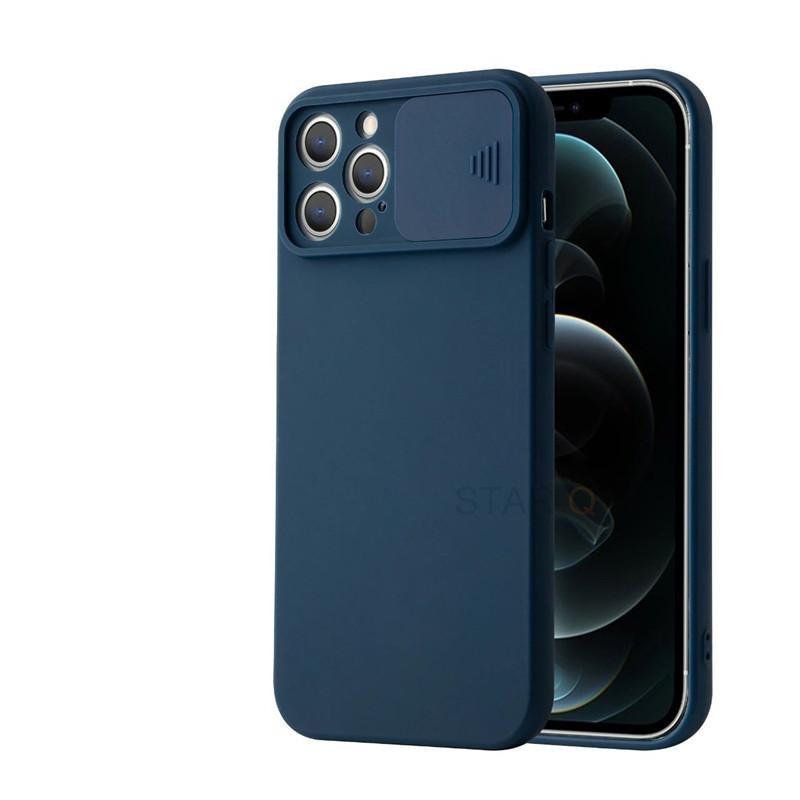 Modern Slide Camera Protector Phone Case On For Iphone 13 Pro 11 12 13pro Max Mini Iphone13 12pro Silicone Silicone Shockproof Phone Case Drop Protection  Back Cover For Smartphone