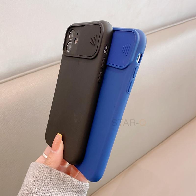 Modern Slide Camera Protector Phone Case On For Iphone 13 Pro 11 12 13pro Max Mini Iphone13 12pro Silicone Silicone Shockproof Phone Case Drop Protection  Back Cover For Smartphone