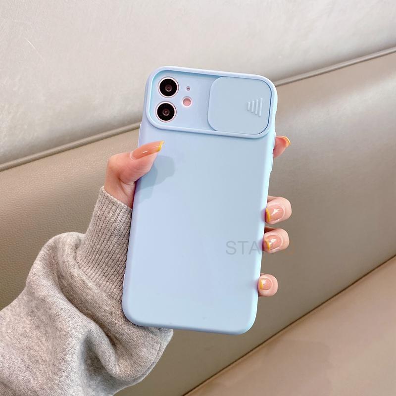 Modern Slide Camera Protector Phone Case On For Iphone 13 Pro 11 12 13pro Max Mini Iphone13 12pro Silicone Silicone Shockproof Phone Case Drop Protection  Back Cover For Smartphone