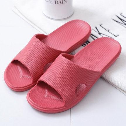 Modern Slippers Women Summer Thick Bottom Indoor Home Couples Home Bathroom Soft To Wear Cool Slippers EVA Open Toe Soft Slippers Soft Shower Massage Bath Pool Gym House Slipper