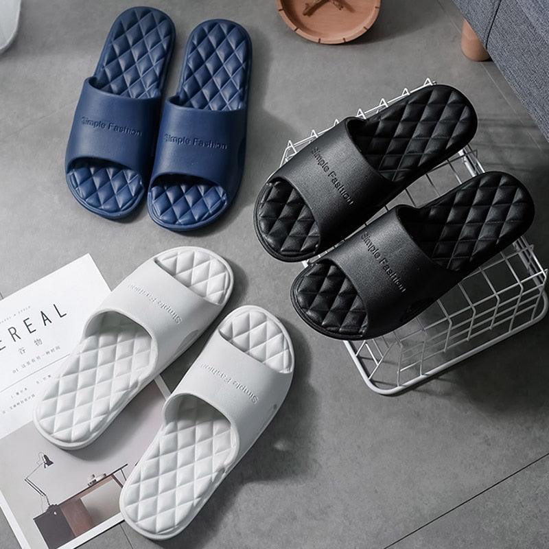 Modern Slippers Women Summer Thick Bottom Indoor Home Couples Home Bathroom Soft To Wear Cool Slippers EVA Open Toe Soft Slippers Soft Shower Massage Bath Pool Gym House Slipper