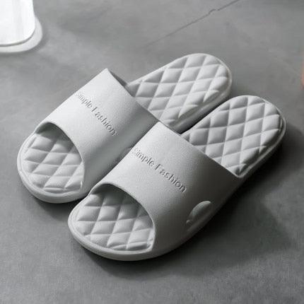 Modern Slippers Women Summer Thick Bottom Indoor Home Couples Home Bathroom Soft To Wear Cool Slippers EVA Open Toe Soft Slippers Soft Shower Massage Bath Pool Gym House Slipper