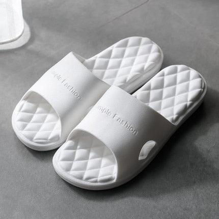 Modern Slippers Women Summer Thick Bottom Indoor Home Couples Home Bathroom Soft To Wear Cool Slippers EVA Open Toe Soft Slippers Soft Shower Massage Bath Pool Gym House Slipper