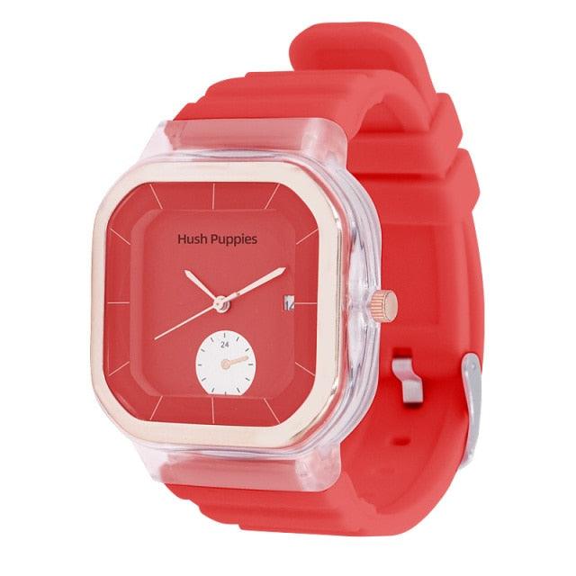 Modern Transparent Quartz Watch Sports Kids Children Watches For Girls Boys Square Women Sports Electronic Casual Quartz Wristwatch With Bezel Case Silicone Band Watch For Women Men