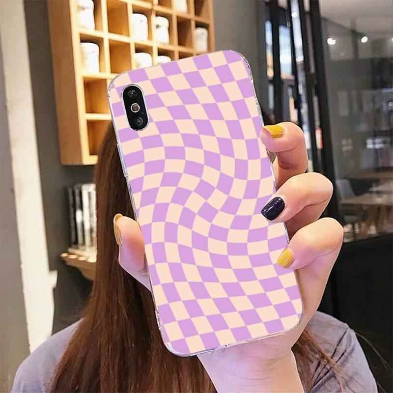 Modern Unique Design Checkers Phone Case for iPhone 11 12 13 Mini Pro Max Case Black And White Checkerboard Pattern Case Stylish Case For Girls