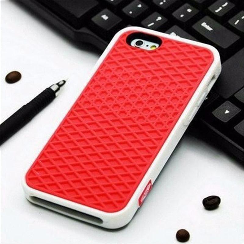 Modern Waffle Sport Shoe Sole Texture Silicone Case for iPhone 12 13 Pro Max XS XR X iPhone Mini Cover  Silicone Impact Resistant Protective Case Soft Silicone Art Phone Case