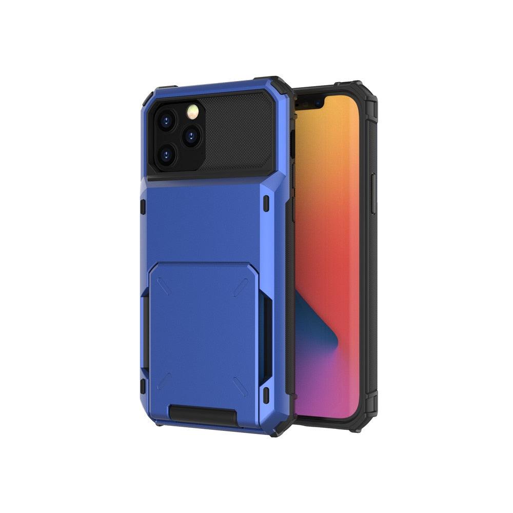 Modern Wallet Phone Case For iPhone 14 Plus 13 Pro 11 12 Pro Max XR X XS Max Card Holder Cover Wallet Case Armor Shockproof Case Heavy Duty Hard Back Soft Protective Phone Case For 4 Cards