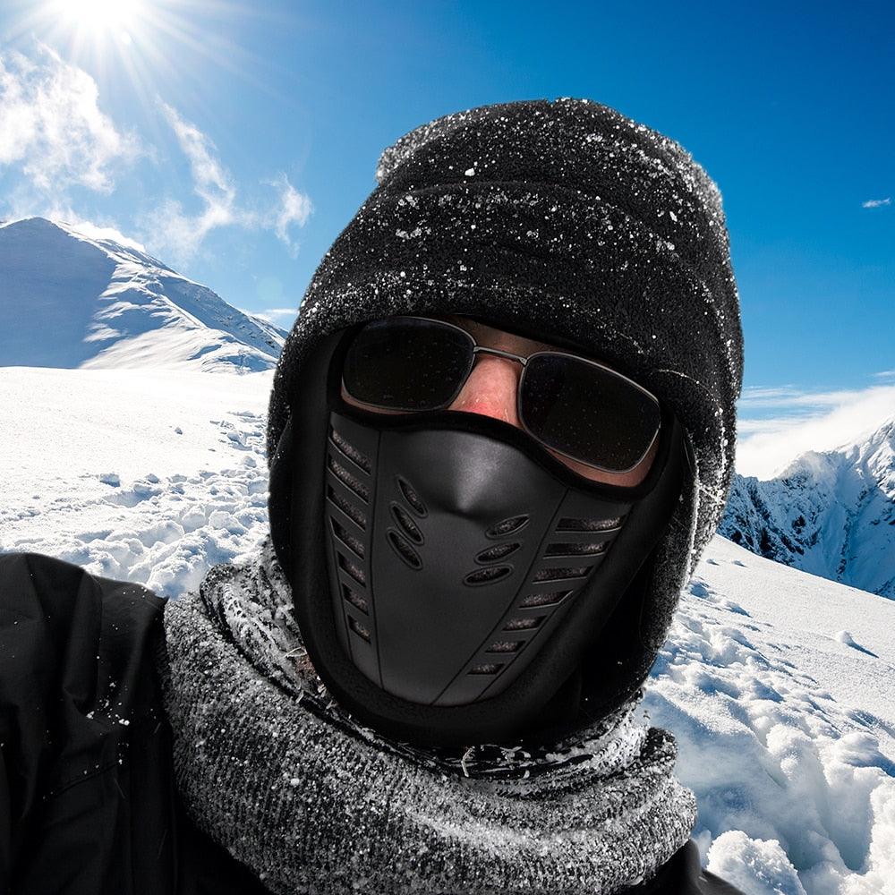 Motorcycle Mask Fleece Thermal Face Mask Keep Warm Moto Riding Balaclava Motorbike Biker Winter Windproof Ski Mask Men Women Airsoft Hat Cold Weather Balaclava Ski Mask for Men Windproof Thermal Winter Scarf Mask Women Neck Warmer Hood for Cycling