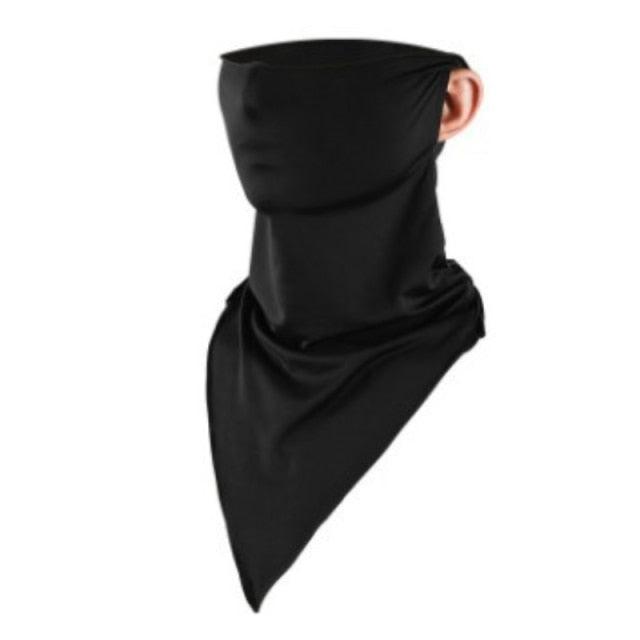 Motorcycle Windproof Sun Protect Cycling Face Neck Mask Headwear Scarf Bandana Hood Half Breathable Dustproof Hang-Ear Cap Motorcycle Protect Cycling Face Mask Anti-UV Neck Hood Half Face Breathable Dustproof Headband Triangle Sport Scarf