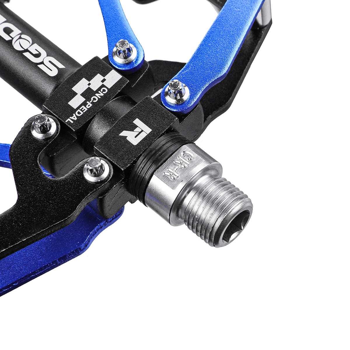 Mountain Bike 1 Pair Pedals Aluminum Alloy Cycling Bicycle Ultralight Wide Platform Anti-slip Pedal Bike Pedals Metal Bicycle Pedals Sealed Bearing Aluminum Alloy Mountain Bike Pedals Flat