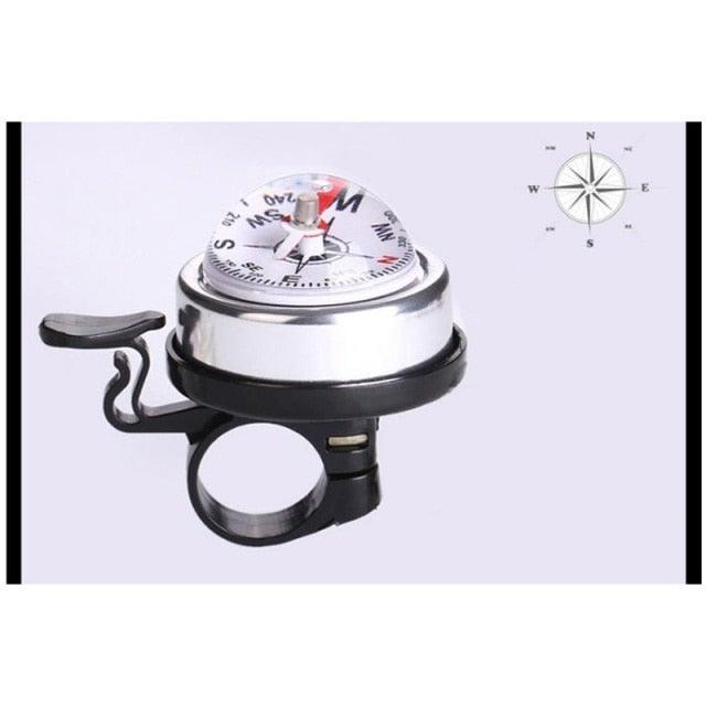 Mountain Bike Bicycle Bell Bike Compass Bicycle Bells Handlebar Aluminum Compass Ring Cycling Bike Horn Bicycle Accessories Bicycle Bell Bike Bell With Compass And Loud Crisp Clear Sound For Scooter Mountain Bike Road Bike