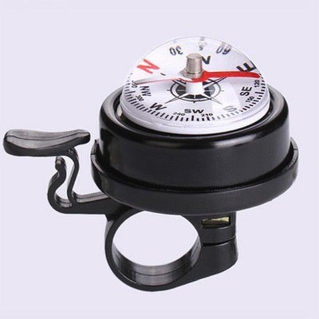 Mountain Bike Bicycle Bell Bike Compass Bicycle Bells Handlebar Aluminum Compass Ring Cycling Bike Horn Bicycle Accessories Bicycle Bell Bike Bell With Compass And Loud Crisp Clear Sound For Scooter Mountain Bike Road Bike