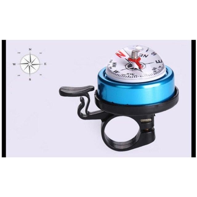 Mountain Bike Bicycle Bell Bike Compass Bicycle Bells Handlebar Aluminum Compass Ring Cycling Bike Horn Bicycle Accessories Bicycle Bell Bike Bell With Compass And Loud Crisp Clear Sound For Scooter Mountain Bike Road Bike