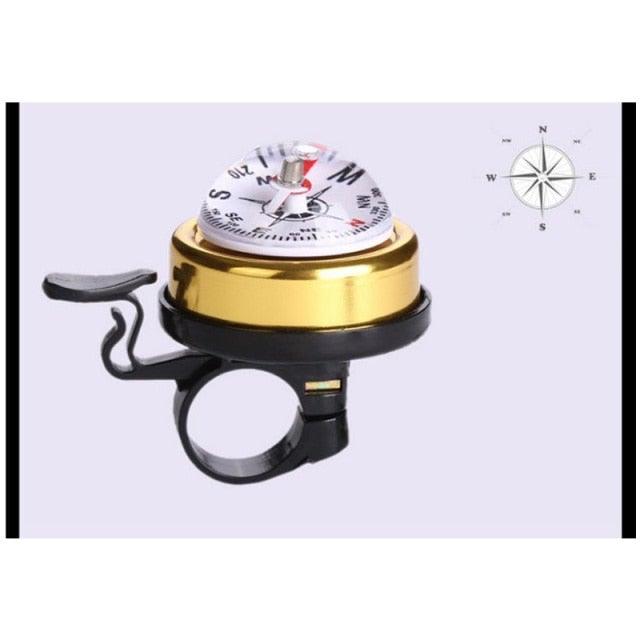 Mountain Bike Bicycle Bell Bike Compass Bicycle Bells Handlebar Aluminum Compass Ring Cycling Bike Horn Bicycle Accessories Bicycle Bell Bike Bell With Compass And Loud Crisp Clear Sound For Scooter Mountain Bike Road Bike