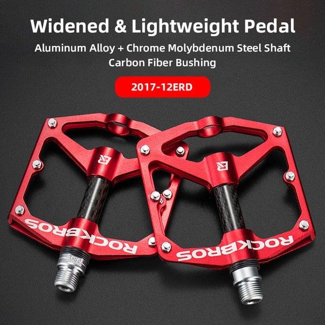 Mountain Bike Bicycle Pedals Cycling Ultralight Aluminum Alloy 4 Bearings Pedals Bike Pedals Flat Advanced 4 Bearings Mountain Bike Pedals Platform Bicycle Flat Alloy Pedals