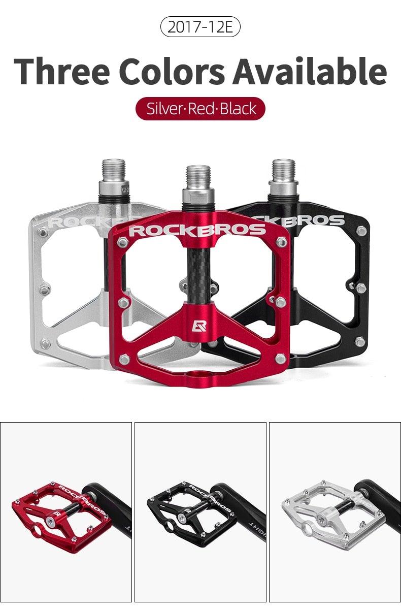 Mountain Bike Bicycle Pedals Cycling Ultralight Aluminum Alloy 4 Bearings Pedals Bike Pedals Flat Advanced 4 Bearings Mountain Bike Pedals Platform Bicycle Flat Alloy Pedals