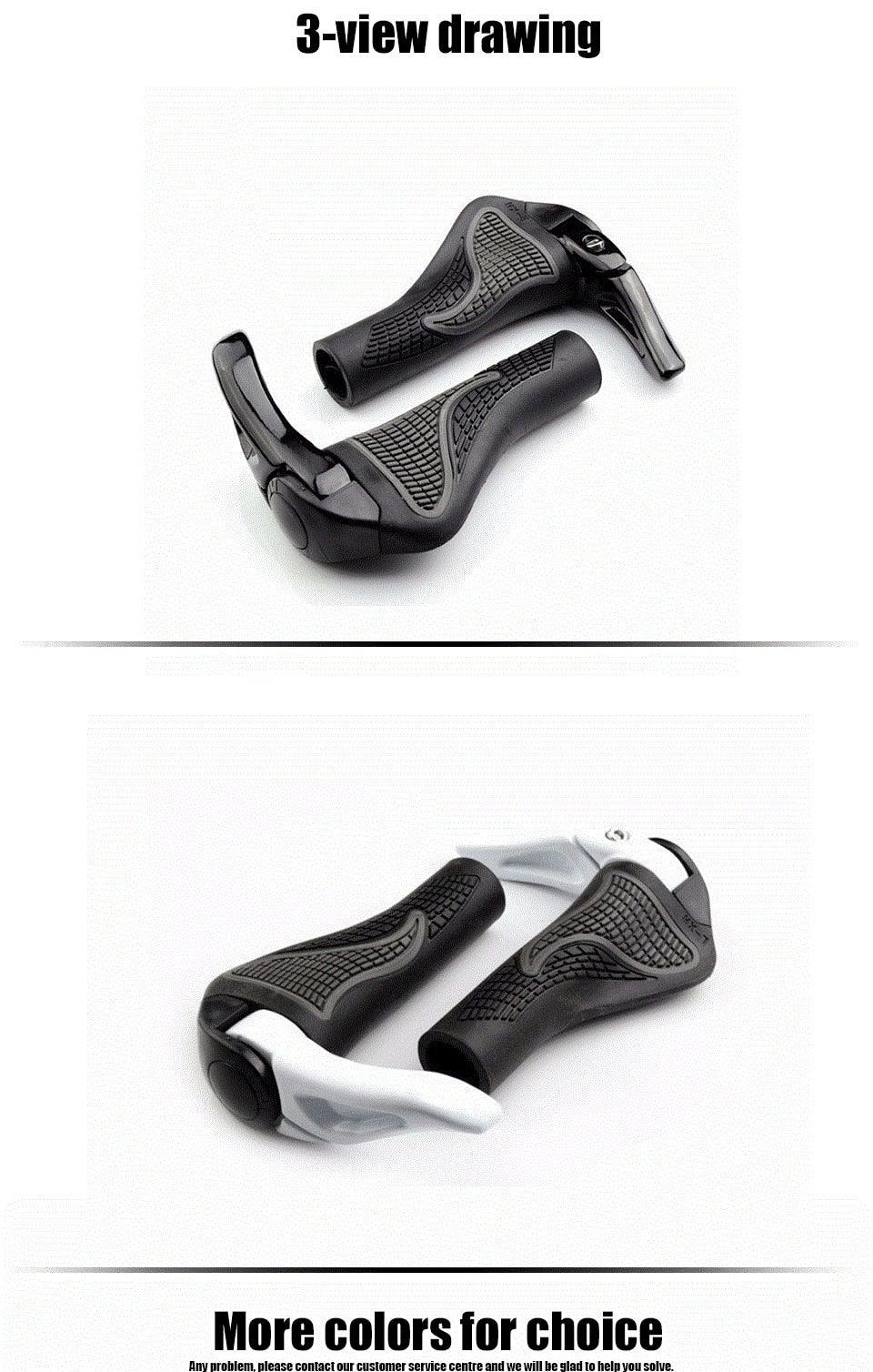 Mountain Bike Grips Handlebar Grips Handle Bar End Ergonomic Bicycle Handlebar Grips Comfort Bicycle Bar Grip Non-Slip Rubber Anti-Slip Designed For Handlebars Ergonomic Lock-on Bicycle Handlebar Grips