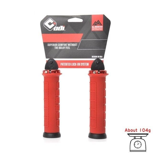 Mountain Bike Handlebar Handle Pro Lock Handle Aluminum Alloy Silicone Handlebar Grips Double Lock-on Bicycle Handle Bar Grips Ergonomic Non-Slip Silicone Hand Grip For Scooter Mountain