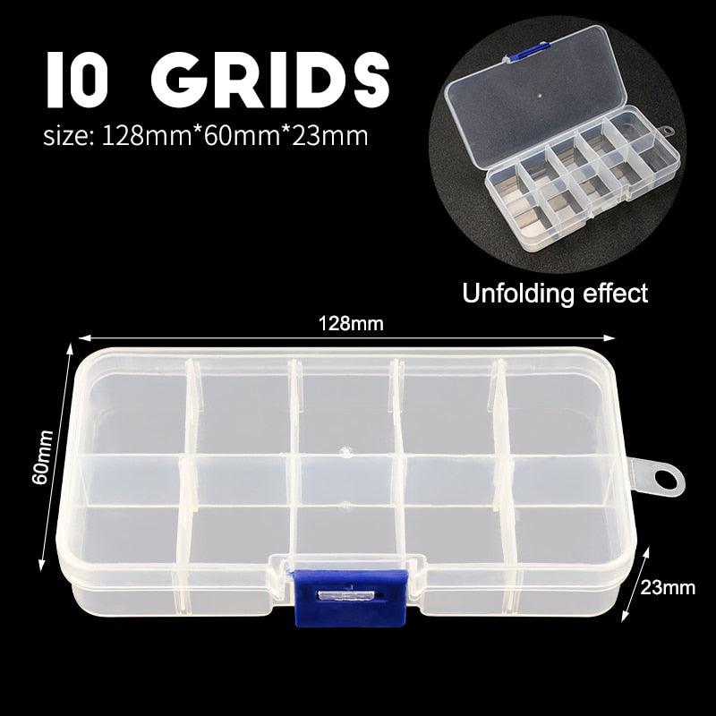 Multi Grids Plastic Box Adjustable Compartment Jewelry Organizer Box Eco-Friendly PP Transparent Jewelry Box Simple Design Plastic Portable Compartments Jewelry Organiser For Women