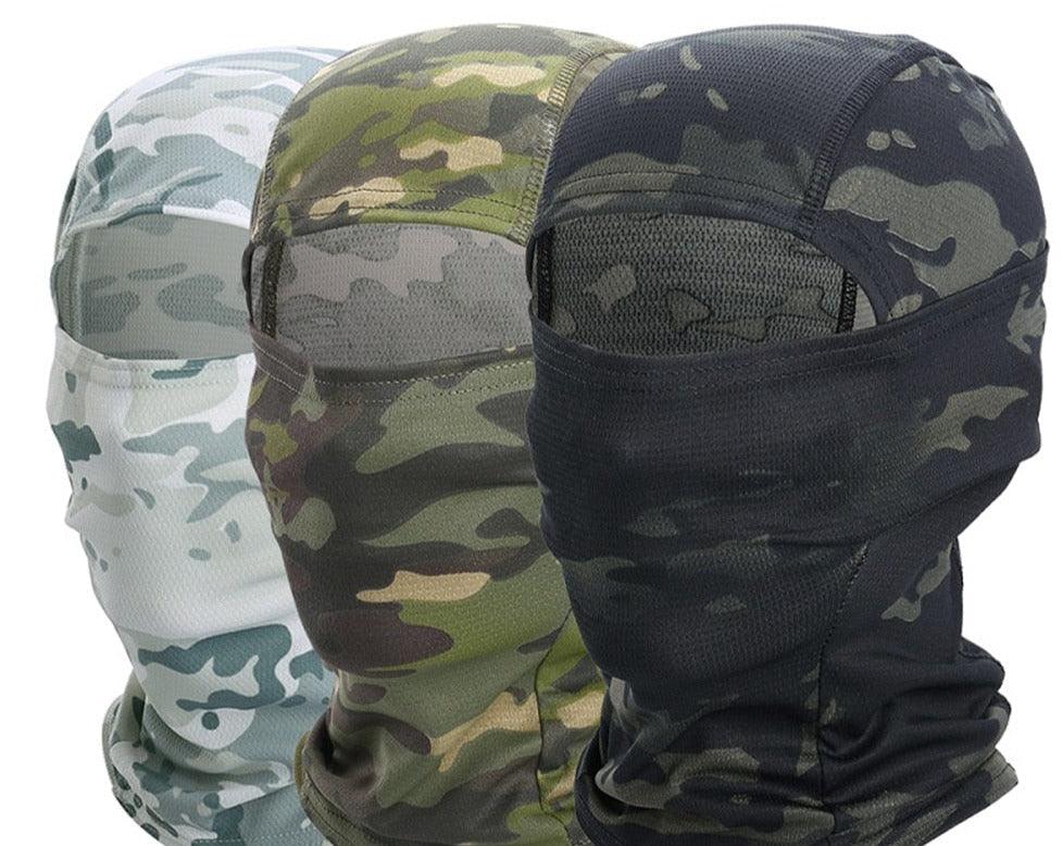 Multicam Camouflage Balaclava Full Face Scarf Mask Hiking Cycling Hunting Army Bike Military Head Cover Tactical Airsoft Cap Men Ski Mask for Men Windproof Thermal Winter Scarf Mask Women Neck Warmer Hood for Cycling