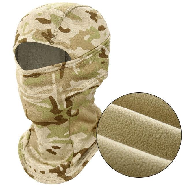 Multicam Camouflage Balaclava Full Face Scarf Mask Hiking Cycling Hunting Army Bike Military Head Cover Tactical Airsoft Cap Men Ski Mask for Men Windproof Thermal Winter Scarf Mask Women Neck Warmer Hood for Cycling