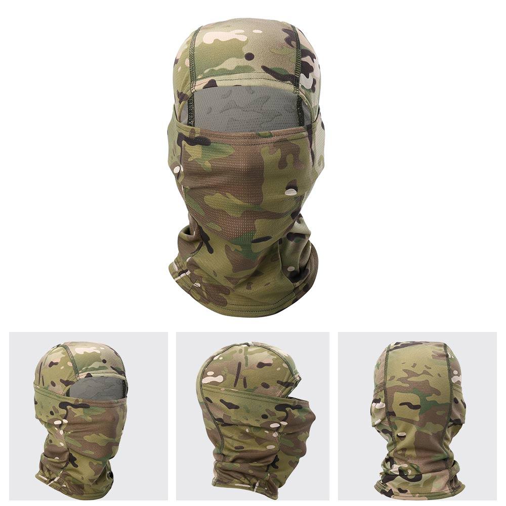 Multicam Camouflage Balaclava Full Face Scarf Mask Hiking Cycling Hunting Army Bike Military Head Cover Tactical Airsoft Cap Men Ski Mask for Men Windproof Thermal Winter Scarf Mask Women Neck Warmer Hood for Cycling