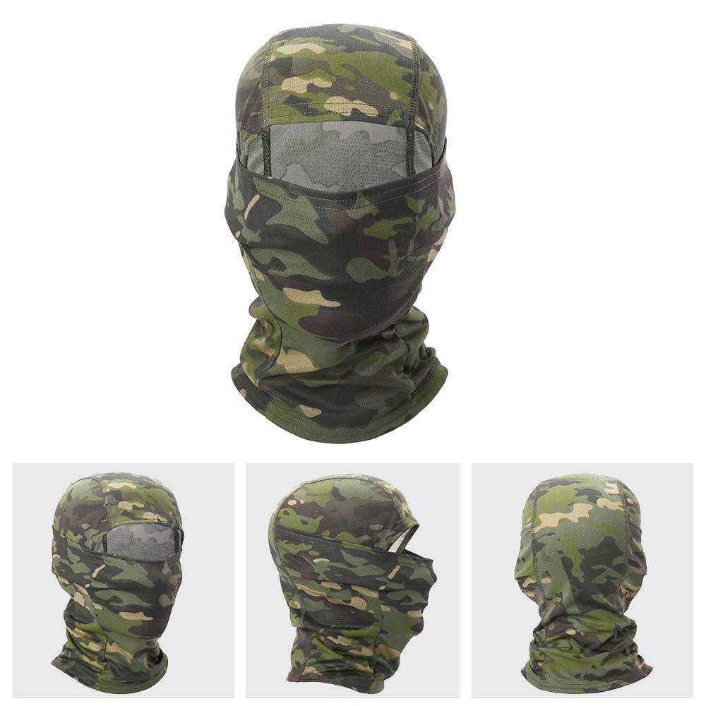 Multicam Camouflage Balaclava Full Face Scarf Mask Hiking Cycling Hunting Army Bike Military Head Cover Tactical Airsoft Cap Men Ski Mask for Men Windproof Thermal Winter Scarf Mask Women Neck Warmer Hood for Cycling