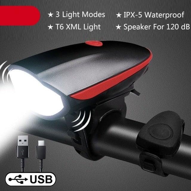 Multifunction Bicycle Light Ultra Bright With Electric 130dB Horn Bicycle Bell Bike Light Rainproof LED Bike Tail Light 2 Pack Bright Bicycle Rear Cycling Safety Flashlight Light Mode Options High Intensity Led Rear Light Fits On Any Bike