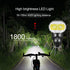 Multifunctional Bike Light Headlight Holder Powerful Flashlight USB Charging LED Bicycle Front Light 5 Light Modes Powerful Waterproof Bicycle Light Easy To Mount Fits All Bicycles 1800 Lumens